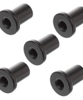 Five Pack Barn Door Track Spacers For Sliding Doors Easy Install Wall Link Spacers Durable Basement Door Hardware Connectors Stabilize Your Track And Boost Smooth Rolling For Home Renovations product image of five black spacers.