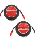 Badass Two Pack Aerosol Self Activating Auto Fire Extinguisher Sticker With Sticky Adhesive Backing For Car Engine Garage Or Rig That Takes Care Of Smoke Quick. Compact fire suppression stickers mounted with red handles.