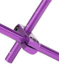 Close-up of purple Stealth Invisible RC Magnetic Body Mount Kit aluminum crosspiece for 1/10 RC cars