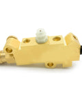 Brass PV2 proportioning brake valve, side view; drum brake application for GM Street Rod.