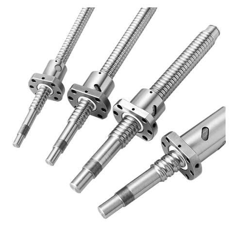 SFU1605 Ball Screw With Nut 350mm End Machined CNC Part for DIY 3D Printers and CNC Machines shown in metal finish