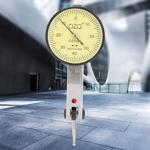 High Precision Dial Indicator With 0 To 0.8mm Range And 0.01mm Resolution Aluminum Pro Grade Gauge Featuring Dovetail Clamp
