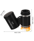 60X Handheld Pocket Microscope For Coins And Jewelry, Textiles And Printing Inspection, Portable Magnifier With Pouch, Mini Magnification For Grownups And Kiddos, Easy To Use For Close Up Details, black 4cm x 3.7cm