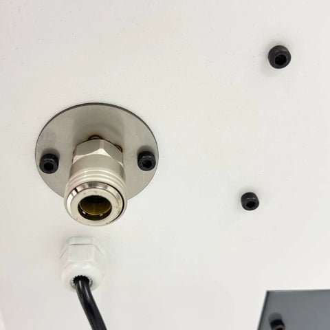 Connector detail for Heavy Duty Pneumatic Chip And Sludge Remover For CNC Machining Shops No Sweat 220V 1PH Cutting Fluid Filter.