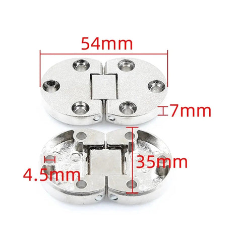 Dimensions of zinc alloy hinges from 2 Pack Concealed Cabinet Hinges And Embedded Connector Brackets For Furniture.