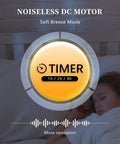 52 Inch Indoor And Outdoor Ceiling Fan With Remote Control Quiet Reversible DC Motor in bedroom with sleeping child