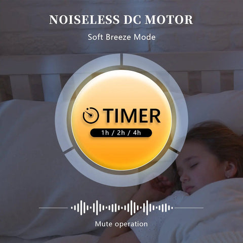 52 Inch Indoor And Outdoor Ceiling Fan With Remote Control Quiet Reversible DC Motor in bedroom with sleeping child