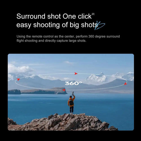 Person using Dope 8K Camera GPS Drone With 5 Inch HD Screen Built In 90 Minute Flight Time 3KM Control Range 360 Degree Obstacle Avoidance Headless Mode Auto Return Circle Fly And Follow Me Foldable Lightweight Quadcopter For Beginners for 360° shot