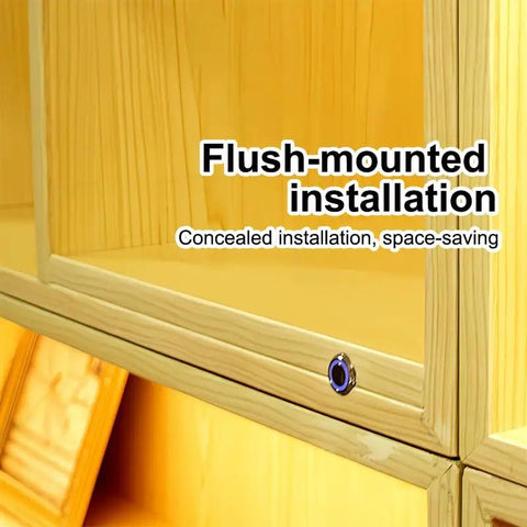 Hidden Touch Dimmer Switch For 12V 24V LED Strips Stepless Brightness Controller With LED Indicator Metallic Panel installed in cabinet