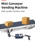 Adjustable Speed Automatic Belt Conveyor With Forward Reverse Switch And Heavy Duty Pvc Belt for smooth product movement.
