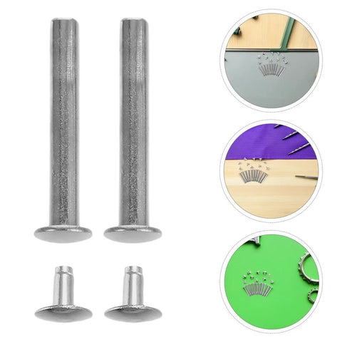 12 Pack Folding Fan Axle Rivet And Nut Repair Kit 25mm replacement silver hardware for folding paper and dance fans