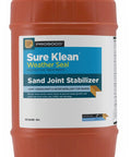 Sand Joint Stabilizer That Snaps Loose Sand Tight and Kicks Erosion to the Curb on Concrete, Clay, and Natural Stone Pavers in a five-gallon container.
