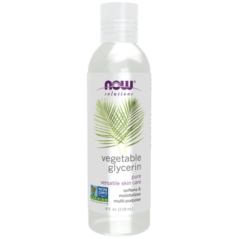 Bottle of Pure Vegetable Glycerin 100 Percent Hydration for Skin Care, Deep Moisturizing and Softening, Versatile Cleanser, 4 oz