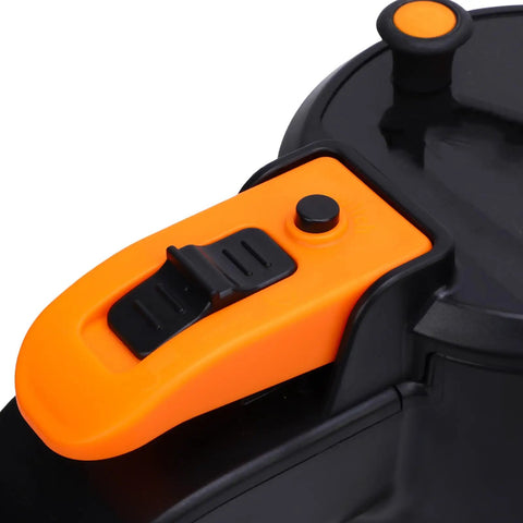 Top Tier Arrow Storage Case Hole Saw Kit For Plasterboard Drilling Super Efficient Cutting Blades Heavy Duty Construction And Diy Work Tools Made To Handle All Your Wall Projects With Ease black orange case latch close-up