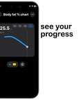Body Fat Caliper With Skinfold Measurement For Home Fitness, Fast Instant Fat Percentage Readout In App, No Math Needed, Clear Category And Visual Progress Tracking, More Accurate Than A Standard Scale For Real Fat Loss on phone chart
