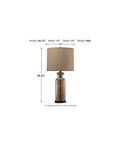 Ombre Glass Table Lamp With White Drum Shade And Silver Finish 28 Inch Tall Modern Bedside Or Vanity Light dimensions