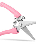 7.6 Inch Pruning Shears For Beginners That Are A Real Workhorse With High Strength Stainless Steel Sharp Rust Resistant Blades And Comfortable Grip Handles Garden Clippers For Roses And Flowering Plants Pink with open blades