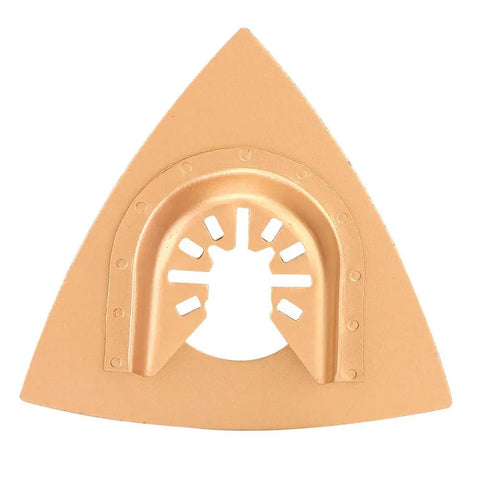 Five Piece Cemented Carbide Oscillating Saw Blades For Wood Plastic Hole Cutting Universal Fit Durable Multi Tool Blades Set shown