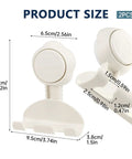 Hassle Free Heavy Duty Suction Cup Razor Holders For Bathroom Sink Organizer With Super Strong No Drill Grip, 2 pack size details.