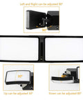 Dusk to Dawn LED Security Light 18W Plug-In Outdoor Flood Light 5000K Daylight 1600LM IP55 Waterproof adjustment angles.