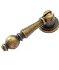 Four Piece Antique Bronze Drawer Pulls Set With Single Hole Mount, Vintage Decorative Handle for Dresser, Zinc Alloy