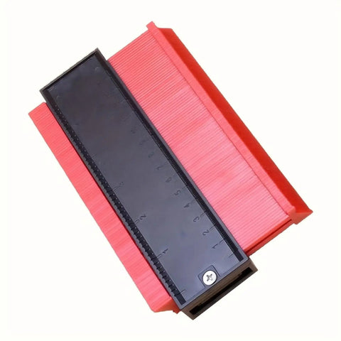 Angle Finder Tool For DIY Pros That Duplicates Any Shape Instantly Shape Duplication Tool For Woodworking And Tile Installations Perfect Profile For Door Jambs And Pipes Rugged Pro Grade Plastic 10 Inch Easy Read, red and black template