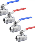 Four Three Quarter Inch Full Port Ball Valve NPT Female 316 Stainless Steel Built Tough Heavy Duty Valve For Water Oil And Gas With Handle WOG 1000 Rating