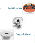 Round Cabinet Knobs With Screws For Dresser Kitchen And Bathroom In Red Truck Style Stainless Steel Built To Last No Fuss Rust Resistant Door Handle Single Hole Pull For Modern Closet Hardware, 1.1 x 0.8 in stainless steel, smooth surface and deep hole thread