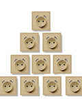 Top Shelf Ten Pack North American Wall Power Sockets With Built In Usb Charging Ports Durable Plastic Faceplate shown in stacked arrangement.
