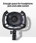 Back view of Shock Mount For Yeti X Microphone With 2026 Anti Vibration Suspension Clip And Cantilever Stand Adapter