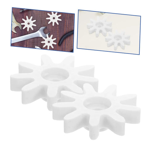 4 Pack 9 Tooth Gear Set Replacement For Kids Coin Operated Candy Machines And Vending Toys Durable Wear Resistant Gear Parts For DIY Craft Projects Smooth Movement And Easy Fit In Coin Operated Machines, white plastic gears