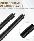 Black anodized 1500 mm V Slot Aluminum Extrusion European Standard 2020 Series, highlighting anticorrosive surface detail.