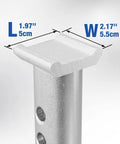 Close-up of 3 Ton Aluminum Jack Stands With Locking Pins For Cars, SUVs And Light Duty Trucks, Lightweight Blue And Silver, 1 Pair
