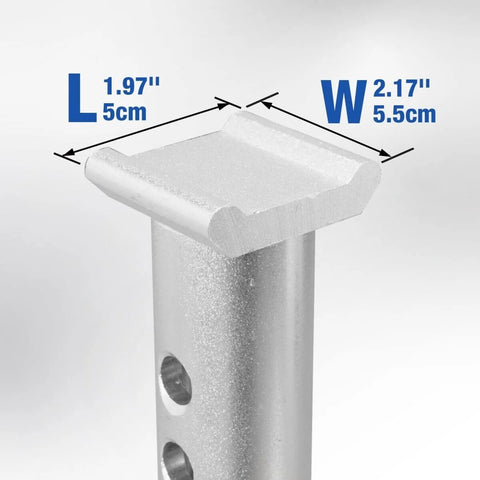 Close-up of 3 Ton Aluminum Jack Stands With Locking Pins For Cars, SUVs And Light Duty Trucks, Lightweight Blue And Silver, 1 Pair