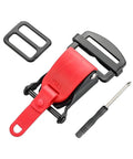 Universal Motorcycle Helmet Quick Release Buckle Kit For Chin Strap Replacement Durable Fastener shown with tools and parts