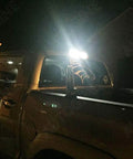 Toyota Tundra side view with 6000K White LED Interior Light Kit installed, illuminating the cabin at night