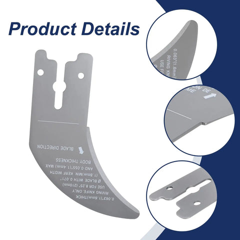 Top Tier Table Saw Riving Knife Kickback Shield Compatible With Dewalt Dwe7485 showing precision ground steel blade for safety.
