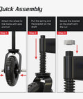Heavy Duty Gate Wheel For Swinging Fences, 8 Inch Caster Wheel assembly steps with attachments for easy installation.