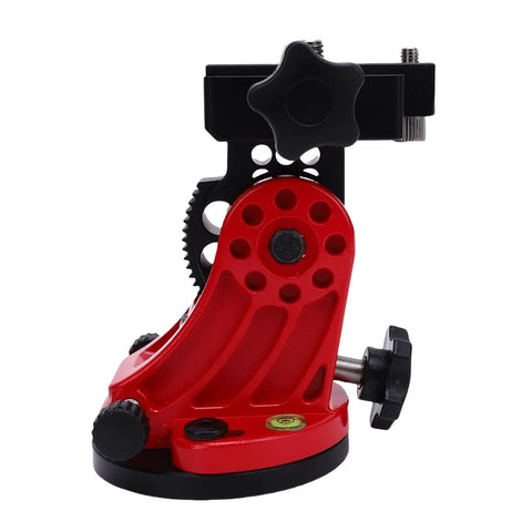 Beefy Latitude Base Adjuster For Telescopes With Rock Solid Wear Resistant Aluminum Alloy Mount Accessory, red finish, side view.