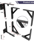 Heavy Duty Corner Gate Brace Kit For Wooden Fences With Latch No Sag Brackets Rust Resistant Powder Coated Steel, product dimensions