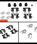 Premium Rear Side Disc Brake Hardware Kit For Mazda Cx9 2016 To 2021 Ensures Smooth Stopping Power And Long Lasting Performance With Exact OE Fitment H5944 Ref Number Guaranteed To Keep Your Ride Rolling Safe And Fast. rear brake hardware set with springs and boots