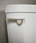 Betello Left-Hand Trip Lever in Vibrant Brushed Nickel Finish on toilet tank, compatible with K 20197 and K 20198 models.