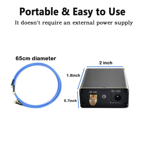 Active Loop Antenna For Shortwave Radio 50 KHz To 500 MHz With Improved Low Noise Amplifier Magnetic Loop Receiver dimensions