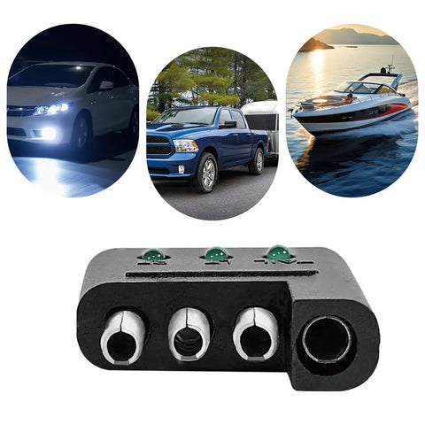 4 Pin Trailer Wiring Tester With LED Indicators, 4 Way Straight Connector For Flat Trailer Lights on car, truck, and boat
