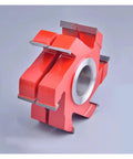 Straight Up Top Shelf Three Piece Tungsten Carbide Spindle Shaper Bits For Woodworkers Chopping T Slots And Grooves Like Butter, red T slot cutter.