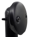 Matte Black Tubular Bathtub Waste And Overflow Kit With Tip Toe Drain Plug, 2-Hole Faceplate detail