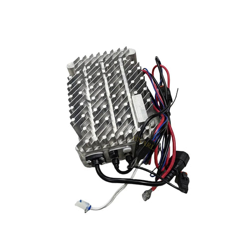 Heavy Duty 12V 15A Battery Charger For Genie Awp Iwp Lift Series 80990gt with wiring and aluminum heat sink.