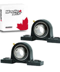 Heavy Duty Pillow Block Bearing With Two Bolt Mount Self Aligning UCP213 40 Two And A Half Inch Bore OEM Replacement High Speed Low Vibration Long Life Pack Of Two For Industrial Equipment, two cast iron units