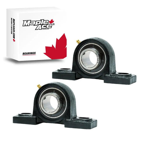 Heavy Duty Pillow Block Bearing With Two Bolt Mount Self Aligning UCP213 40 Two And A Half Inch Bore OEM Replacement High Speed Low Vibration Long Life Pack Of Two For Industrial Equipment, two cast iron units