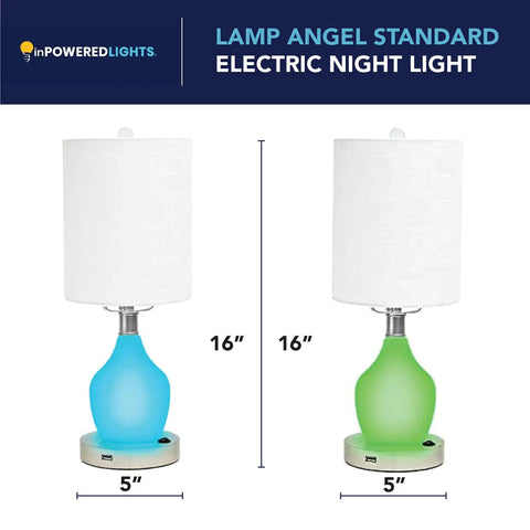 Emergency Battery Back Up Table Lamp With USB Charging And Color Changing Base, Safe Night Light For Nursery And Bedroom, Cozy Vibe Decor Lamp That Looks Great And Keeps You Powered Up During Outages